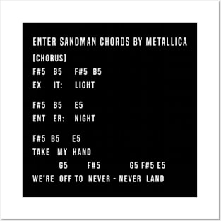 Enter Sandman Chords Lyrics Posters and Art